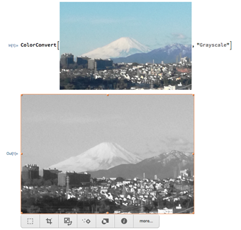 Grayscaled Mount Fuji